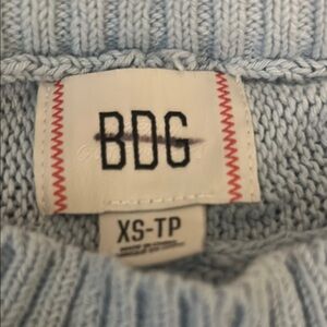 BDG Blue Crew Neck Sweater Classic Knit Pullover